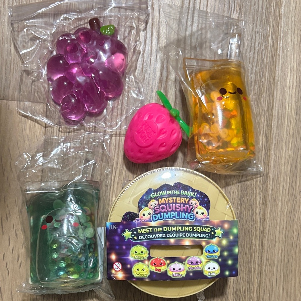 Glow-in-the-Dark Assorted Toy Set - Pink, Purple, Green, Yellow